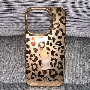 Gold Leopard iPhone 14 Pro Loopy Case